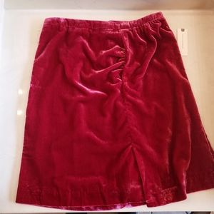 Anthropologie velvet skirt size 6p NWT
